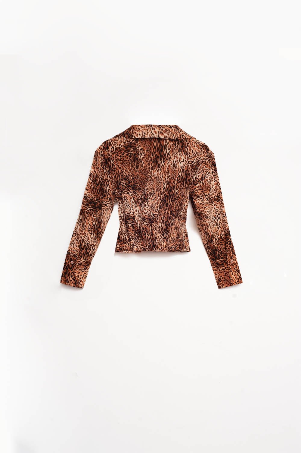 Camicia cropped in stampa leopardata. - Because I'm Different shop
