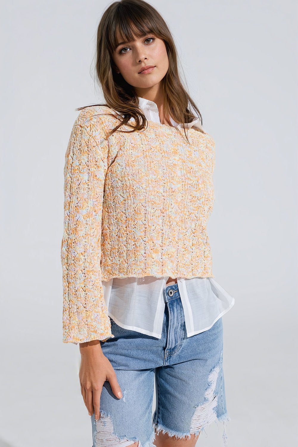 Maglione Multicolore con Maniche Svasate - Because I'm Different shop