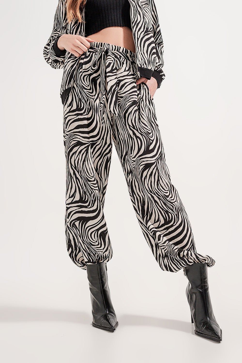 Pantaloni a gamba larga con stampa zebraprint. - Because I'm Different shop