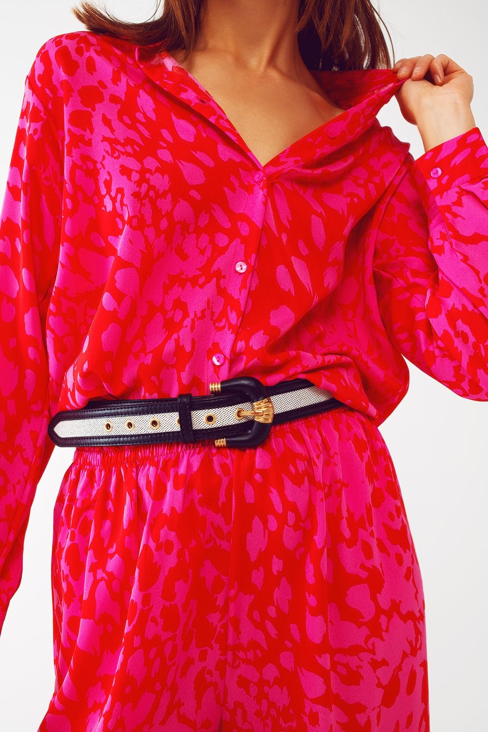 Camicia a stampa animalier in fucsia - Because I'm Different shop