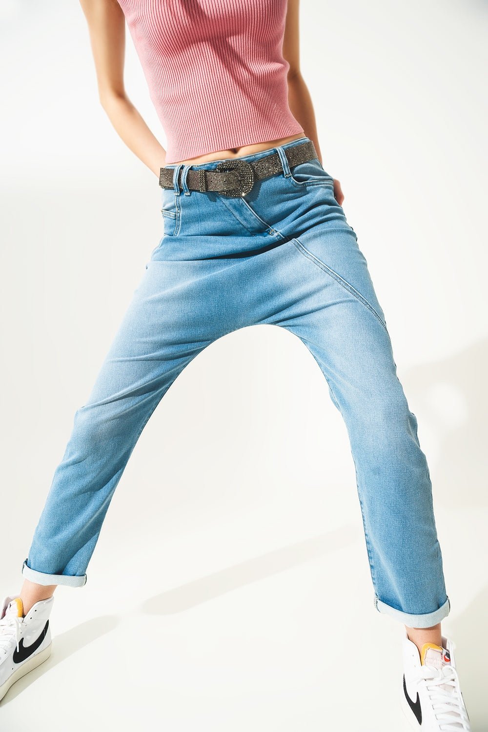 Jeans baggy anni '90 in blu lavaggio vintage - Because I'm Different shop