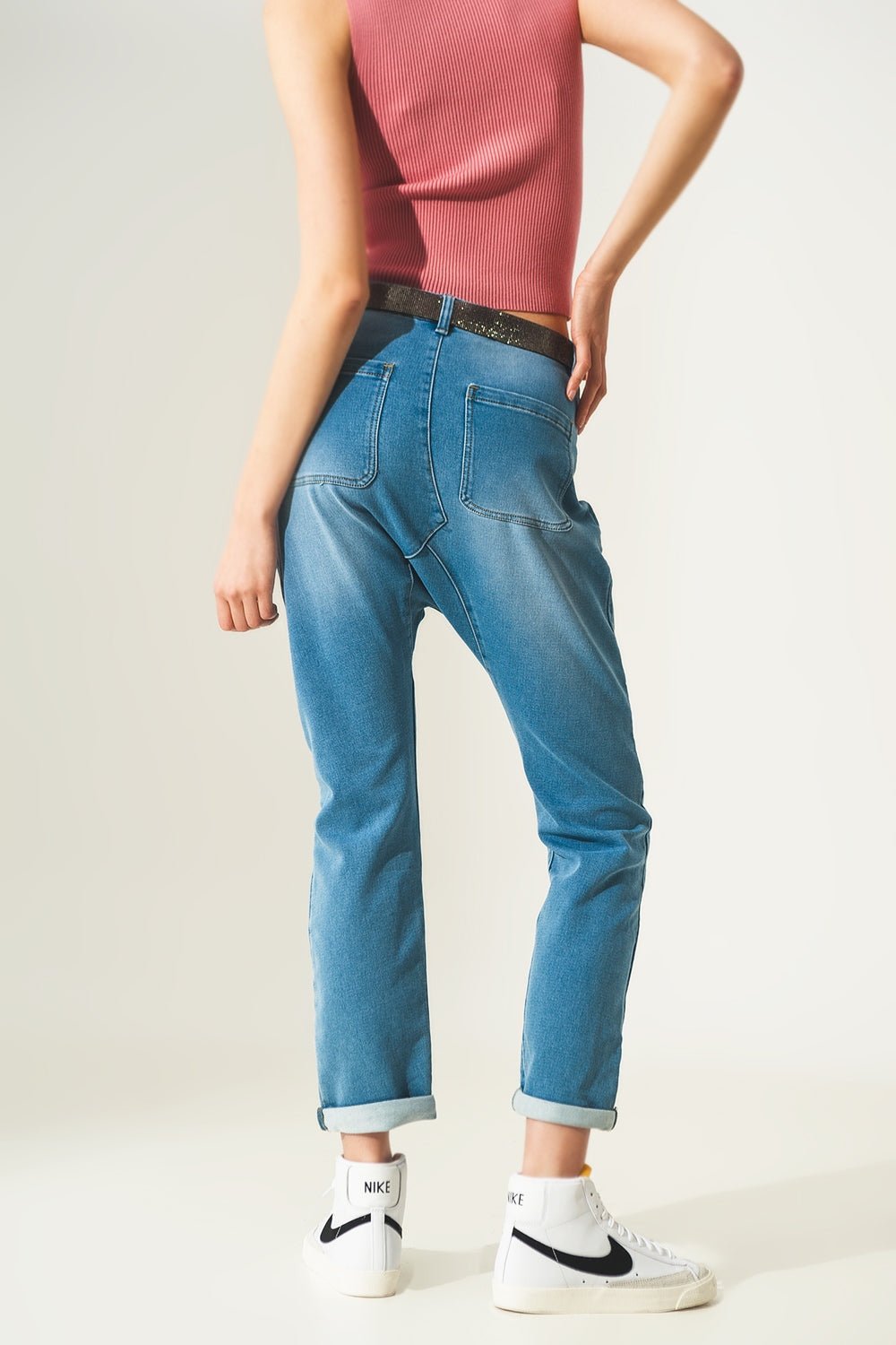 Jeans baggy anni '90 in blu lavaggio vintage - Because I'm Different shop