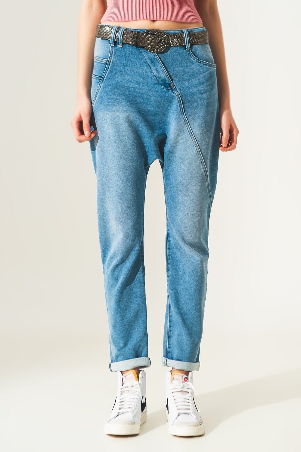 Jeans baggy anni '90 in blu lavaggio vintage - Because I'm Different shop