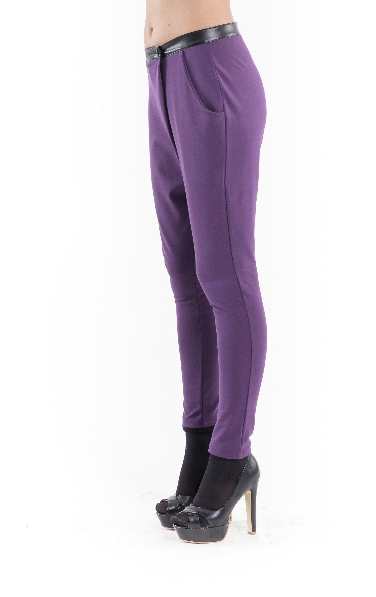 Pantaloni Incrociati Aubergine - Because I'm Different shop