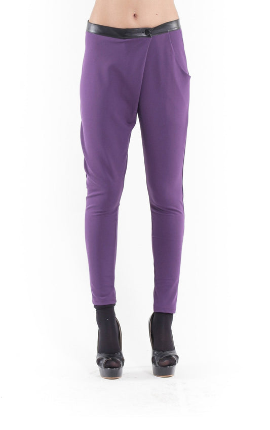 Pantaloni Incrociati Aubergine - Because I'm Different shop