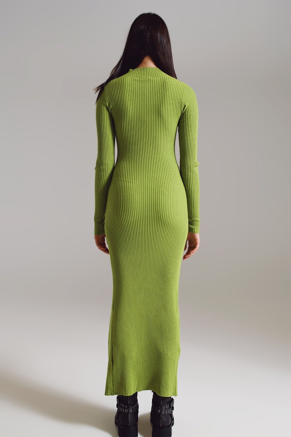 Vestito Maxi in Maglia Verde Lime - Because I'm Different shop